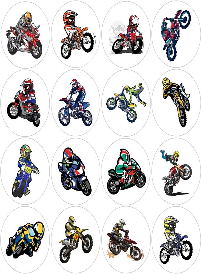 Hohamn 600 Pcs Dirt Bike Stickers for Kids 1.5 Inch Round Motorcycle Stickers Roll for Kids Boys Dirt Bike Party Favors Birthday Decoration Supplies Reward Stickers - Image 1
